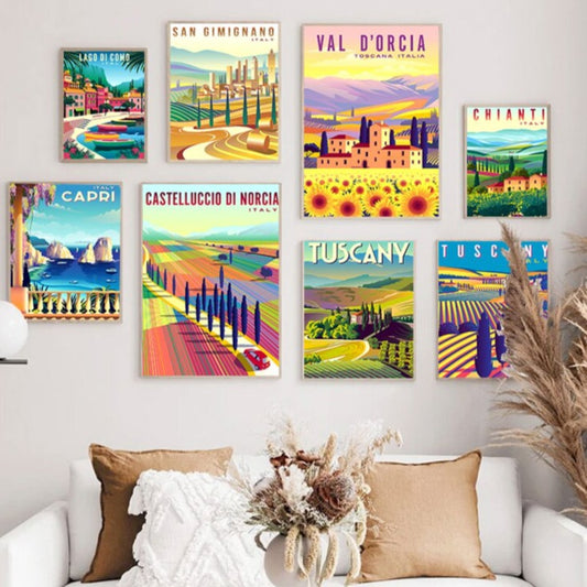 CORX Designs - Italy Rome Capri Tuscany Retro Canvas Art - Review