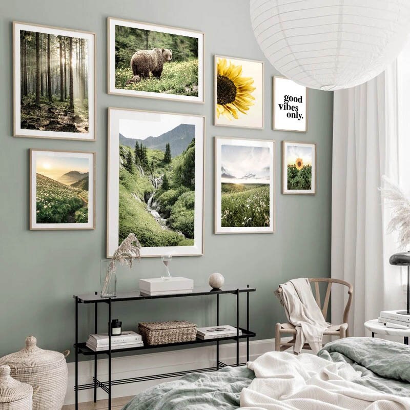 CORX Designs - Nordic Landscape Sunflower Bear Canvas Art - Review