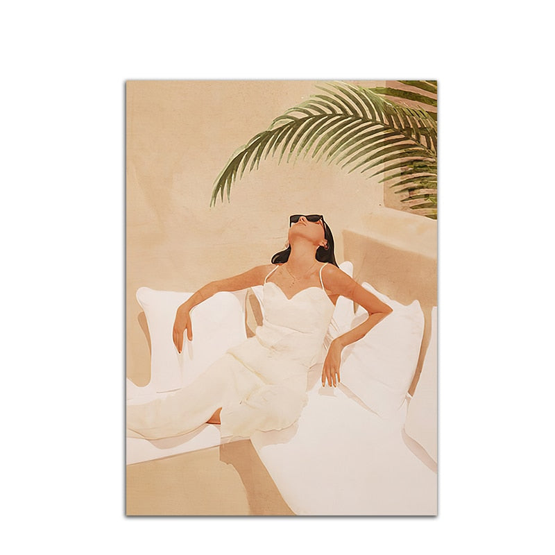 CORX Designs - Fashion Woman Black Cat Leaves Canvas Art - Review