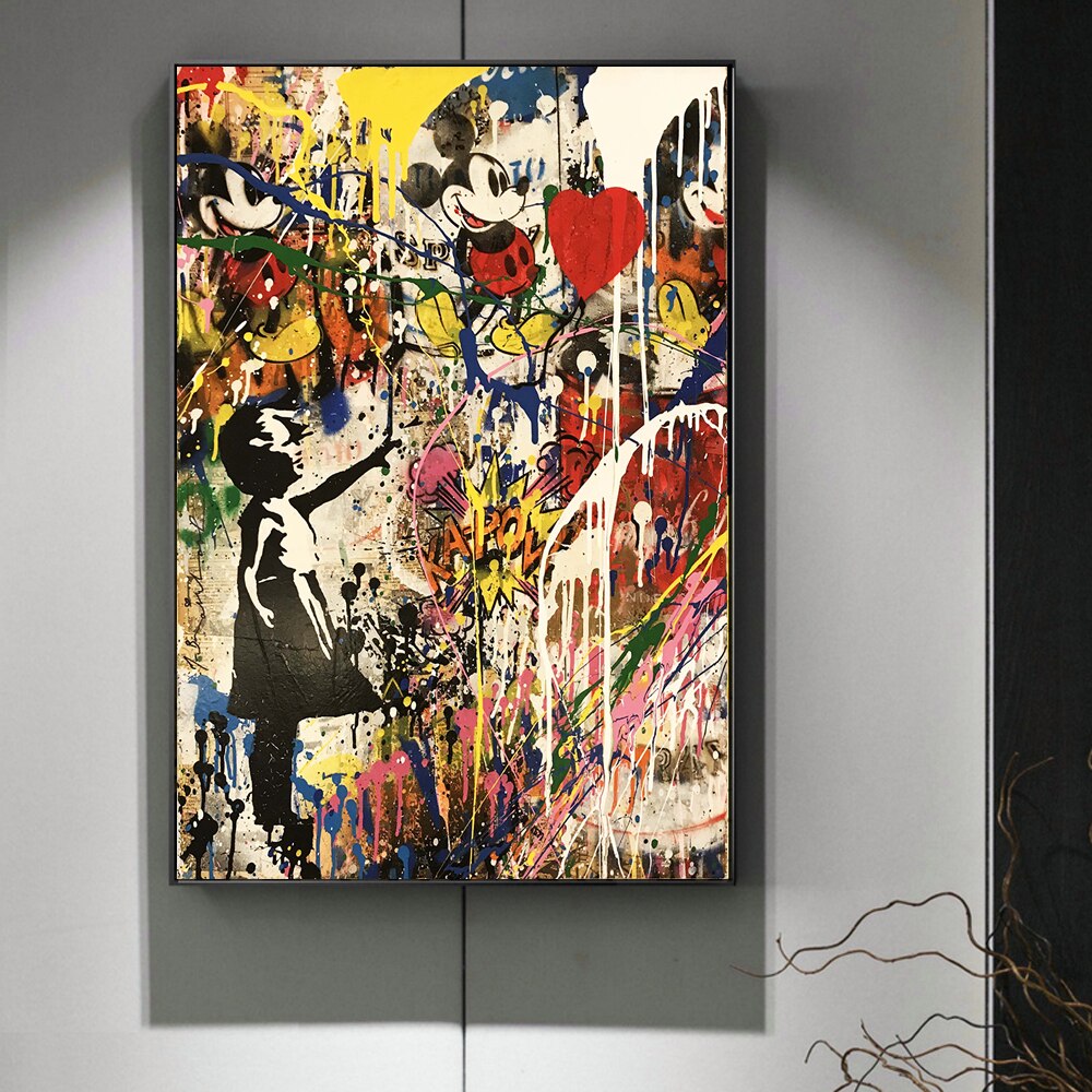 CORX Designs - Girl Holding A Balloon Wall Graffiti Canvas Art - Review