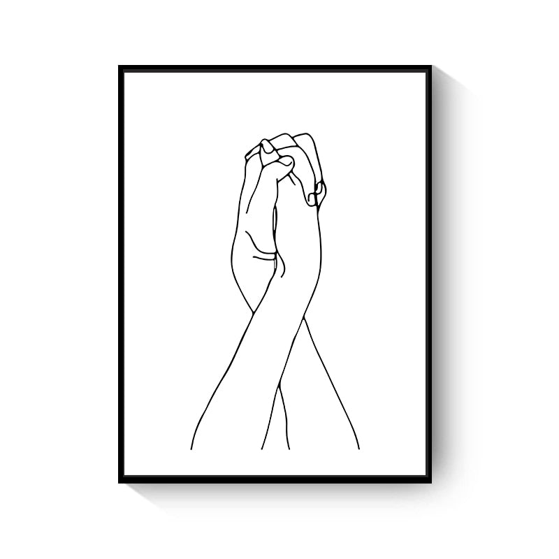 CORX Designs - Hand Flower Line Drawing Canvas Art - Review