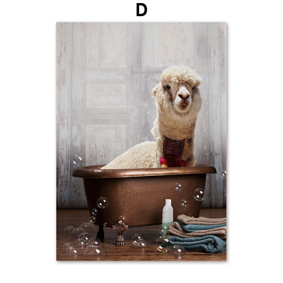CORX Designs - Animals in the Bathtub Canvas Art - Review