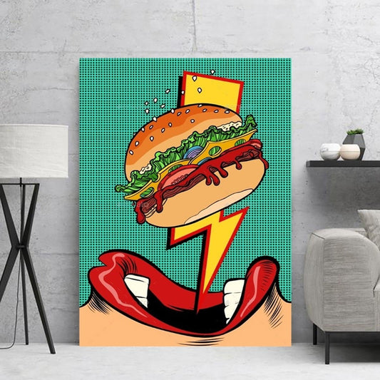 CORX Designs - Eating Hamburger Pop Art Canvas - Review