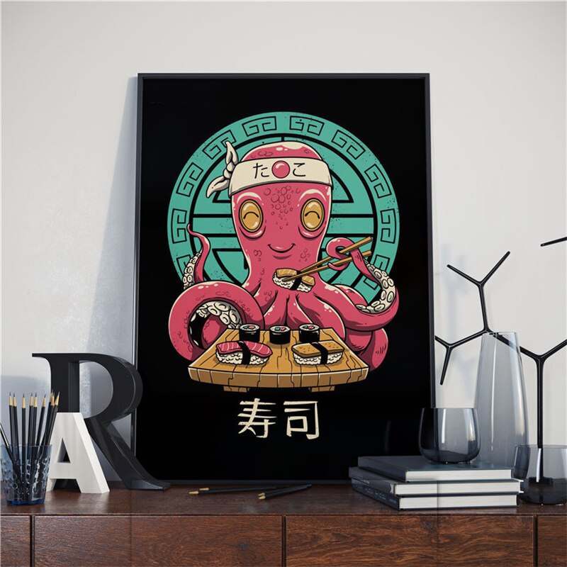 CORX Designs - Japanese Samurai Cat Ramen Canvas Art - Review
