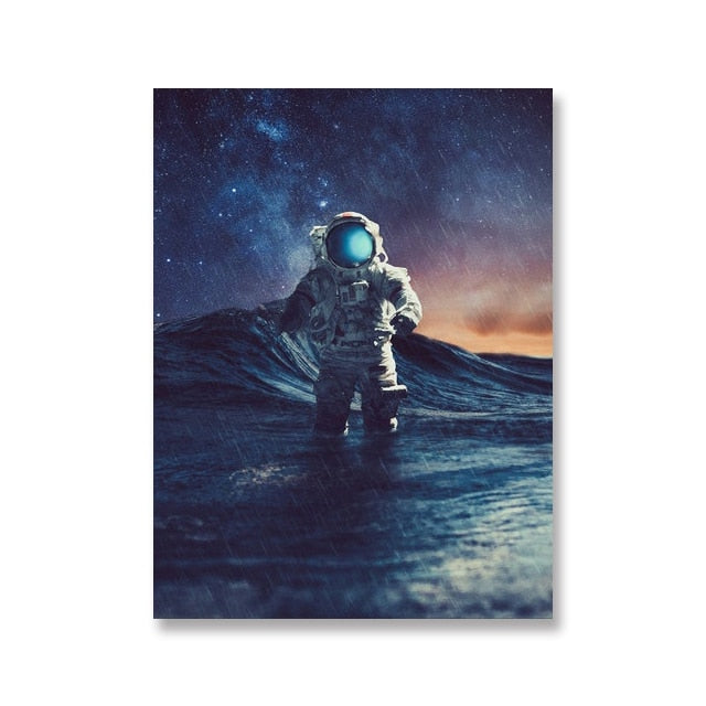 CORX Designs - Astronaut In Space Looking Down On The Earth Canvas Art - Review