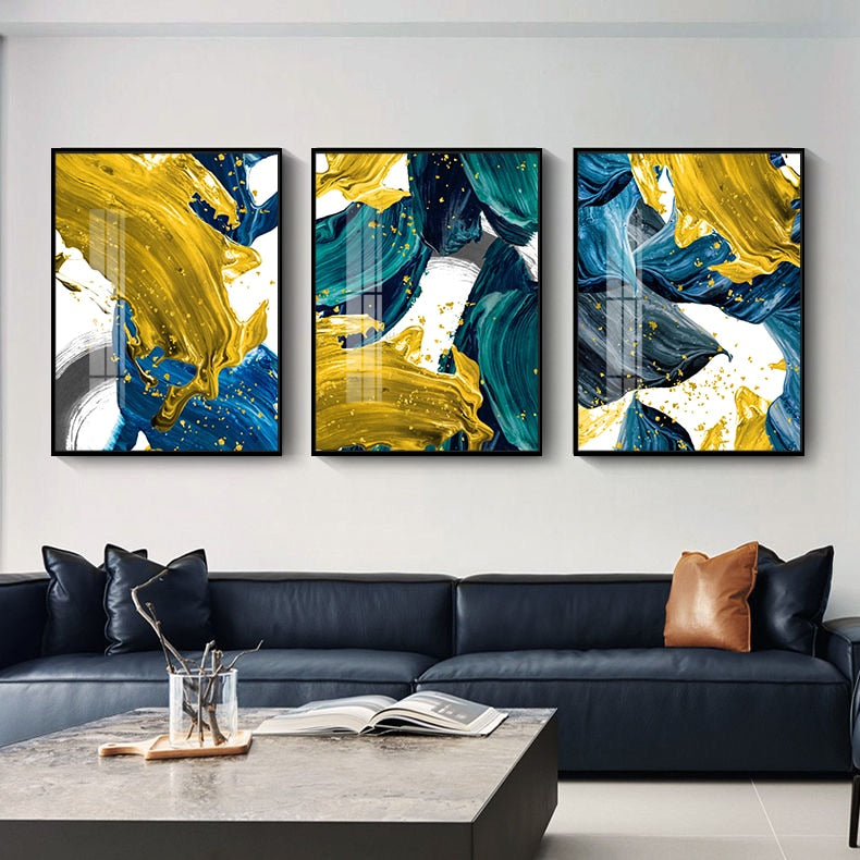 CORX Designs - Golden Blue Foil Nordic Canvas Art - Review
