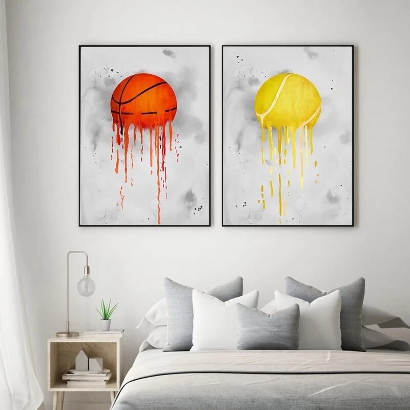 CORX Designs - Football Basketball Volleyball Tennis Sport Canvas Art - Review