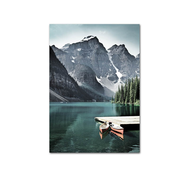 CORX Designs - Nordic Scandinavian Mountain Landscape Canvas Art - Review