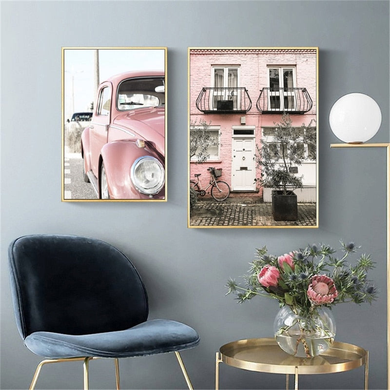 CORX Designs - Pink Car Rome Window Car Canvas Art - Review