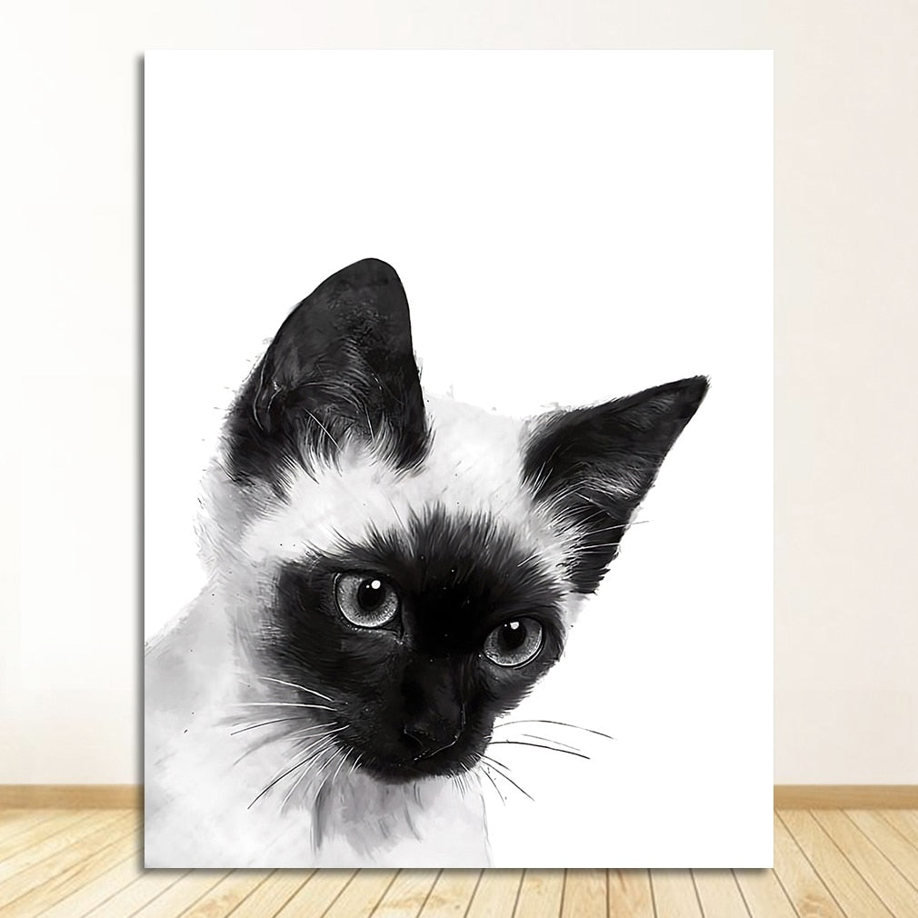 CORX Designs - Black and White Kitty Cat Canvas Art - Review