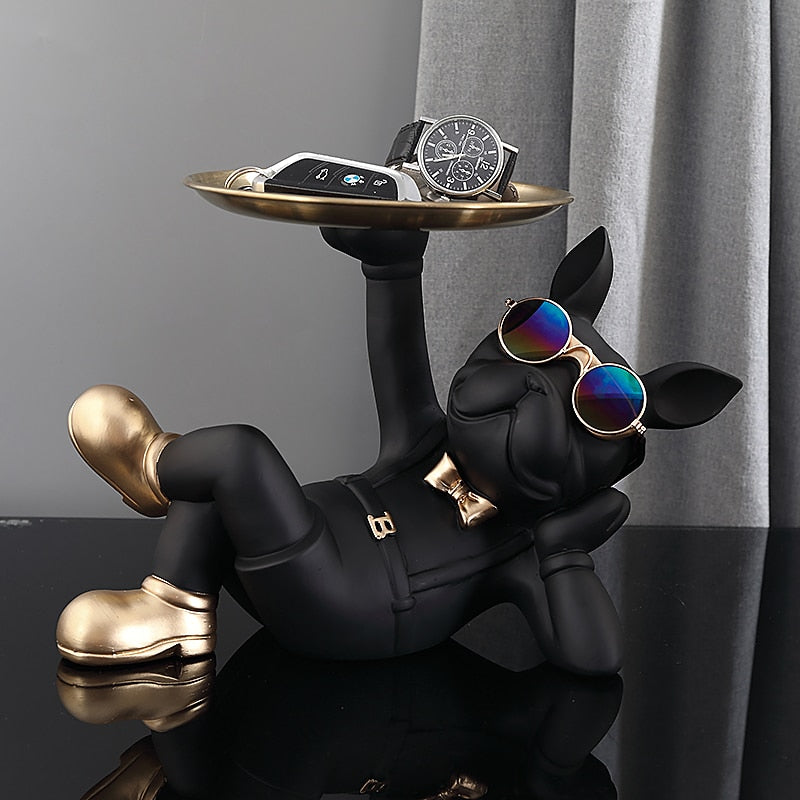 CORX Designs - Lying Bulldog Singe Tray Statue - Review