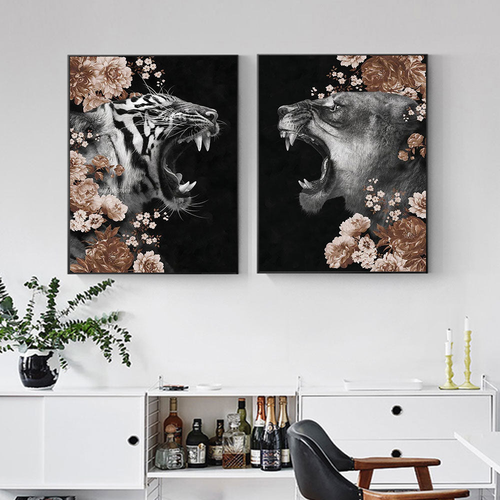 CORX Designs - Shrub Floral Wild Tiger Canvas Art - Review