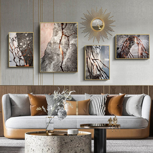CORX Designs - Modern Stone Texture Lines Canvas Art - Review