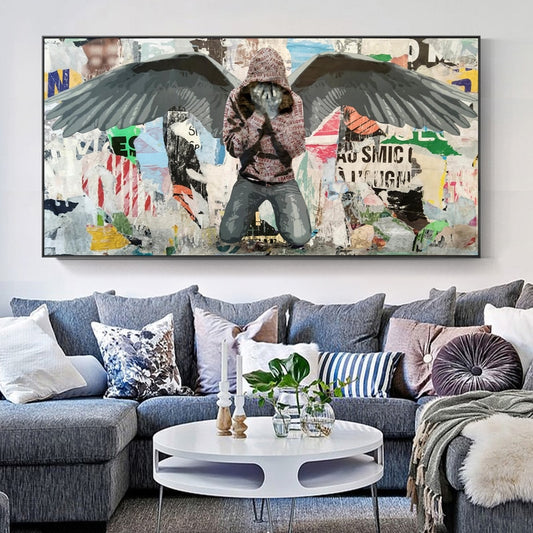 CORX Designs - Crying Hooded Man Graffiti Canvas Art - Review