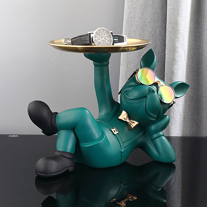 CORX Designs - Lying Bulldog Singe Tray Statue - Review