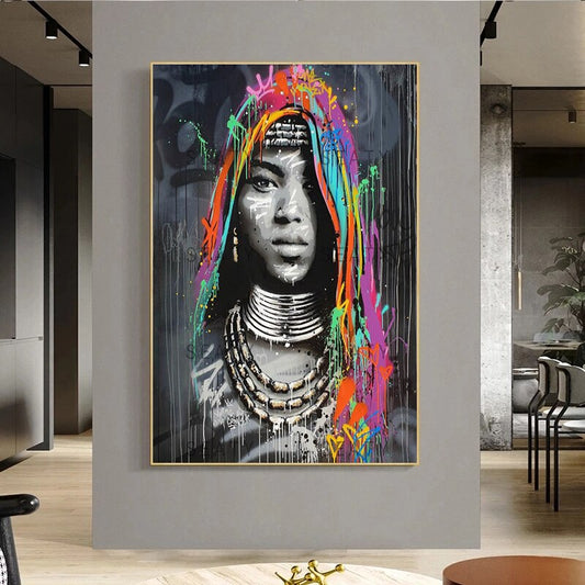 CORX Designs - African Black Woman Graffiti Canvas Art - Review