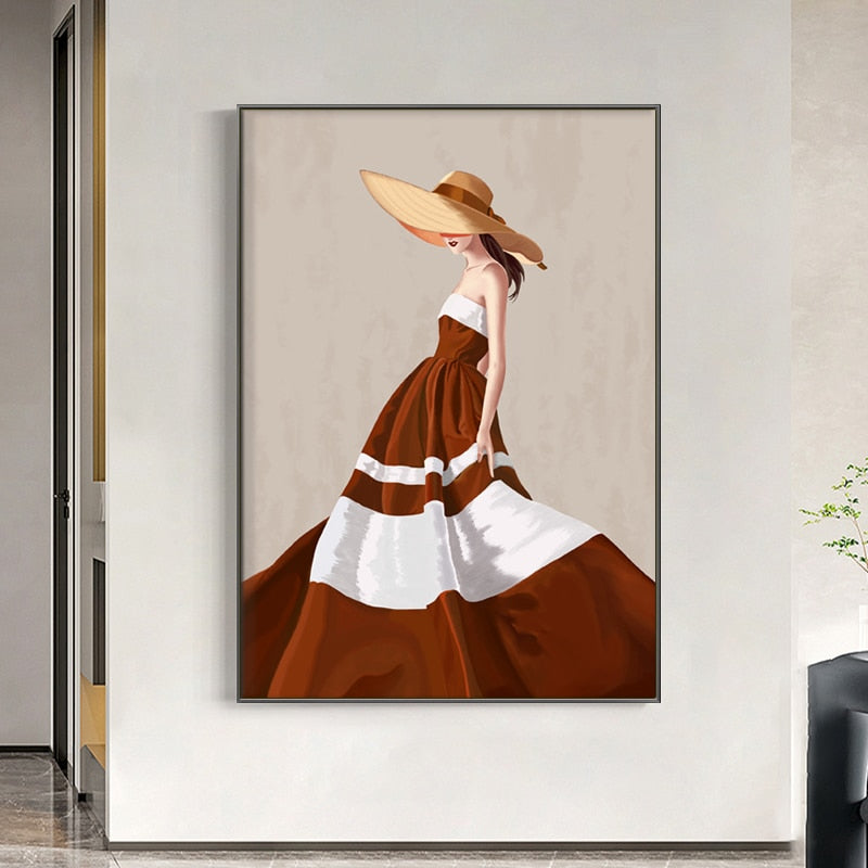CORX Designs - Blue Dress Woman Fashion Canvas Art - Review