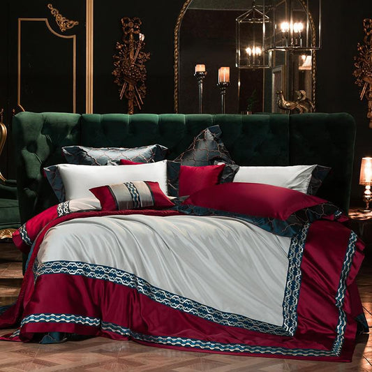 CORX Designs - Bordeaux Swan Silky Satin Duvet Cover Bedding Set - Review