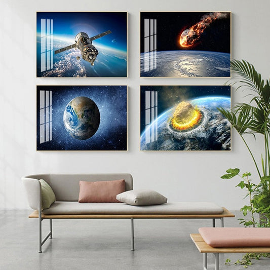 CORX Designs - Meteorite Earth Galaxy Universe Wall Art Canvas - Review