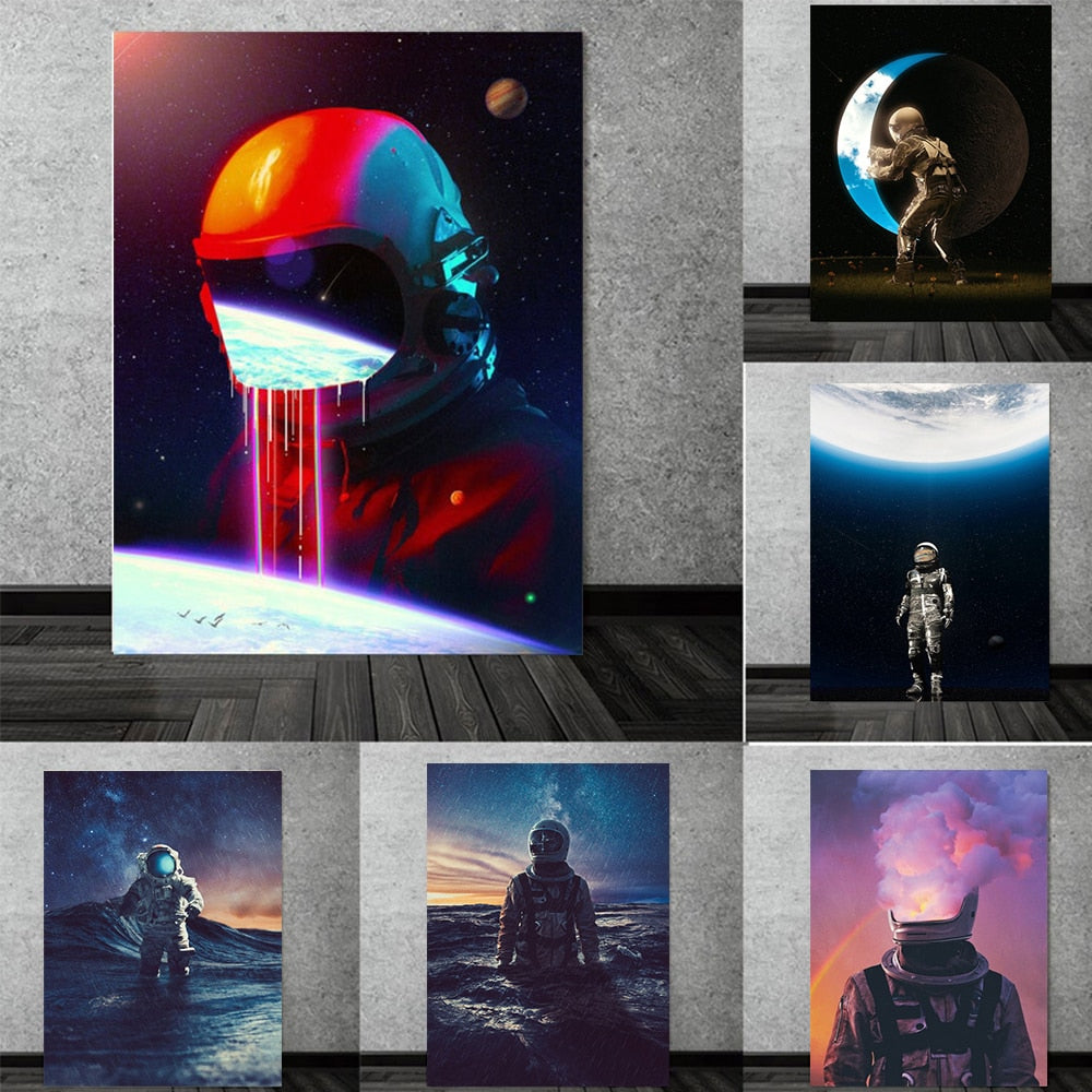 CORX Designs - Astronaut In Space Looking Down On The Earth Canvas Art - Review
