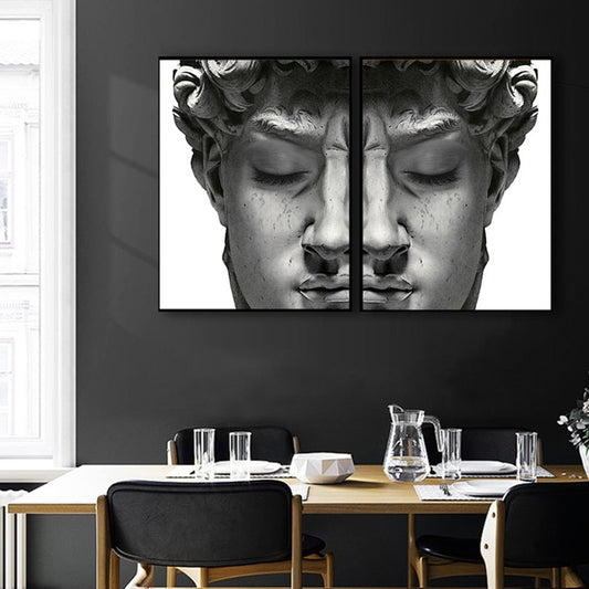 CORX Designs - Black and White David Head Wall Art Canvas - Review