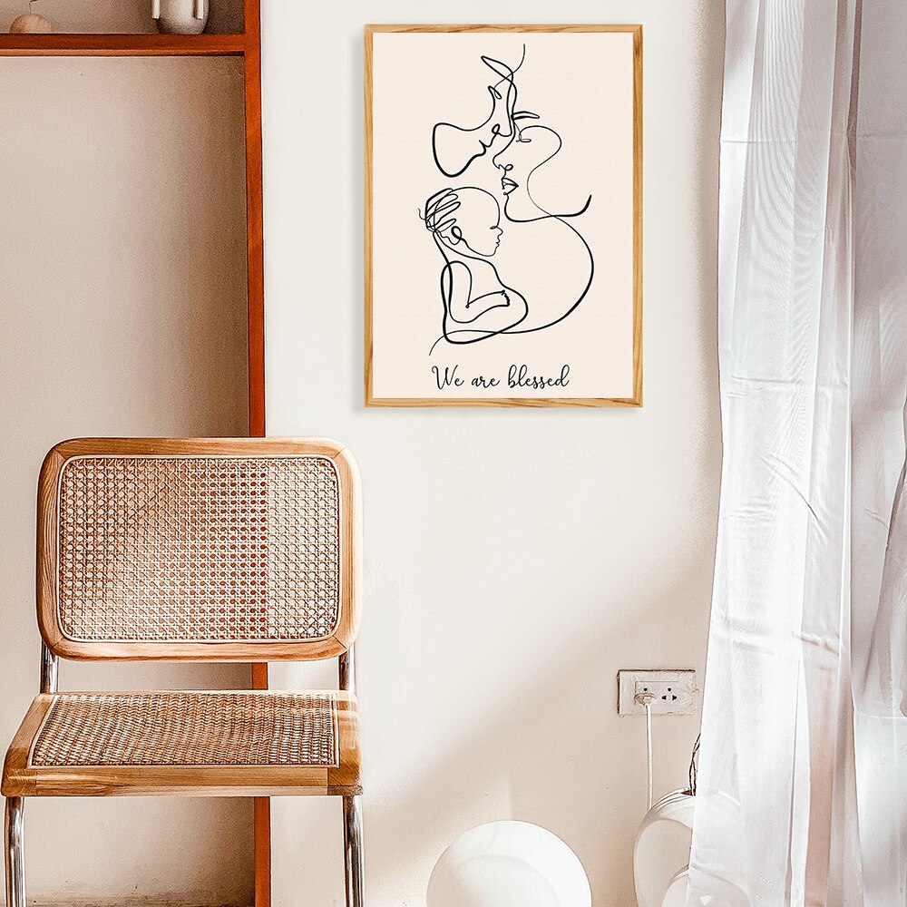 CORX Designs - Mum Dad Baby Child Line Canvas Art - Review