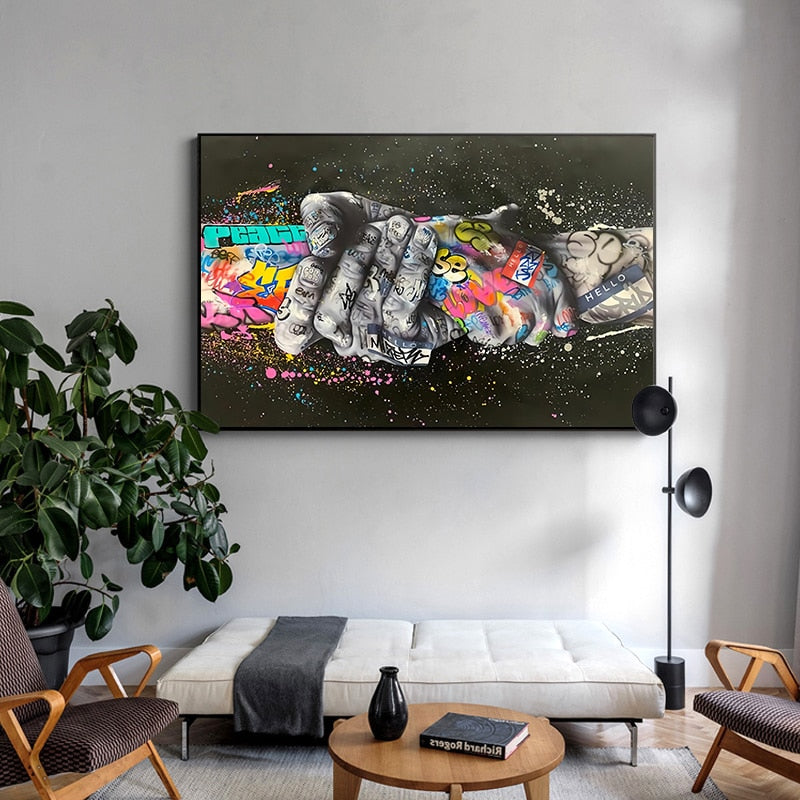 CORX Designs - Hands Hold Tight Street Graffiti Art Canvas - Review