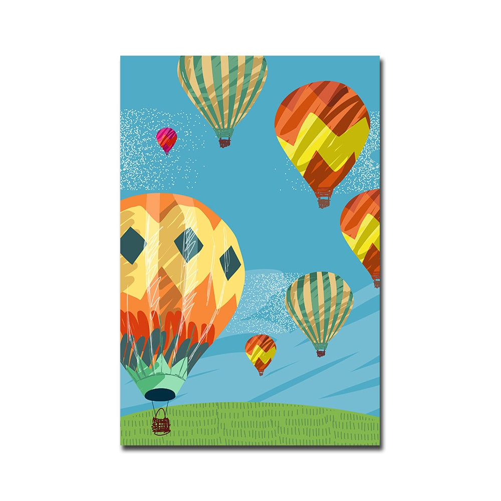 CORX Designs - Hot Air Balloon Town Mountain Canvas Art - Review