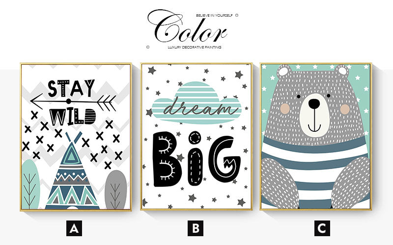 CORX Designs - Big Dream Quotes Bear Nursery Wall Art Canvas - Review