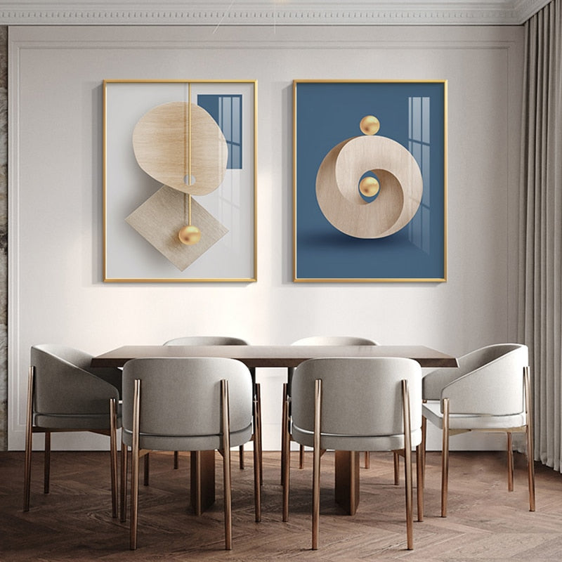 CORX Designs - Abstract Circle Blue White Canvas Art - Review