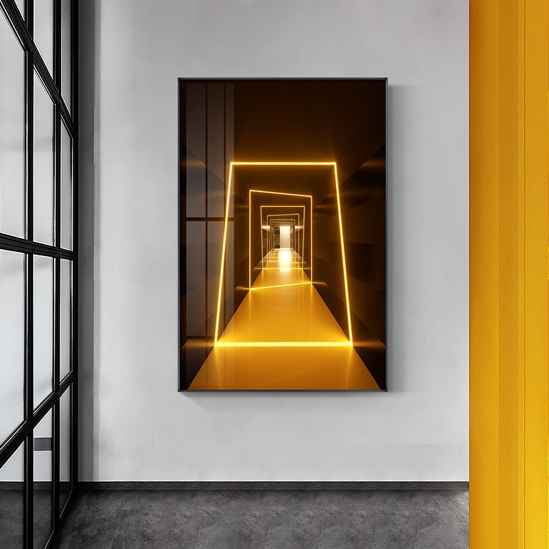 CORX Designs - Modern Lights in the Hallway Canvas Art - Review