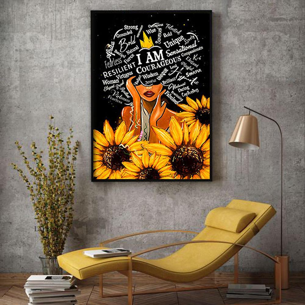 CORX Designs - Fashion Black Woman Sunflower Canvas Art - Review