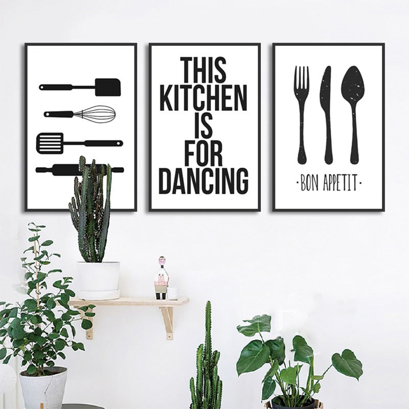 CORX Designs - Black and White Kitchen Utensils Canvas Art - Review
