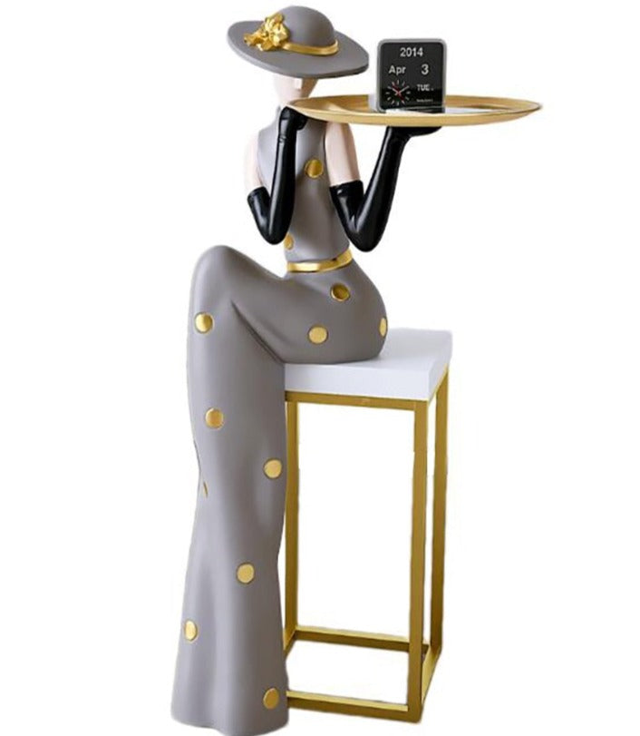 CORX Designs - Sitting Elegant Woman Big Statue with Tray - Review
