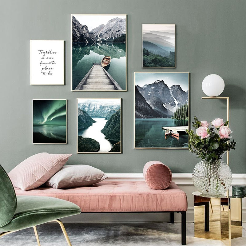 CORX Designs - Nordic Scandinavian Mountain Landscape Canvas Art - Review