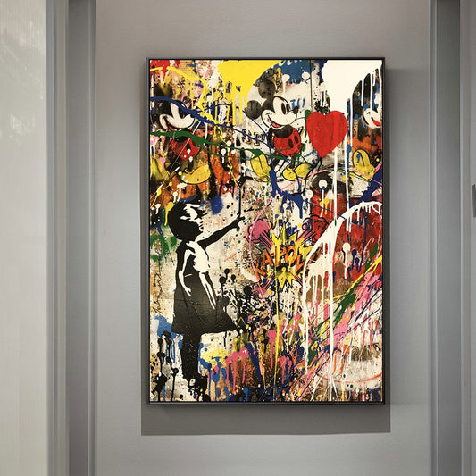 CORX Designs - Girl Holding A Balloon Wall Graffiti Canvas Art - Review