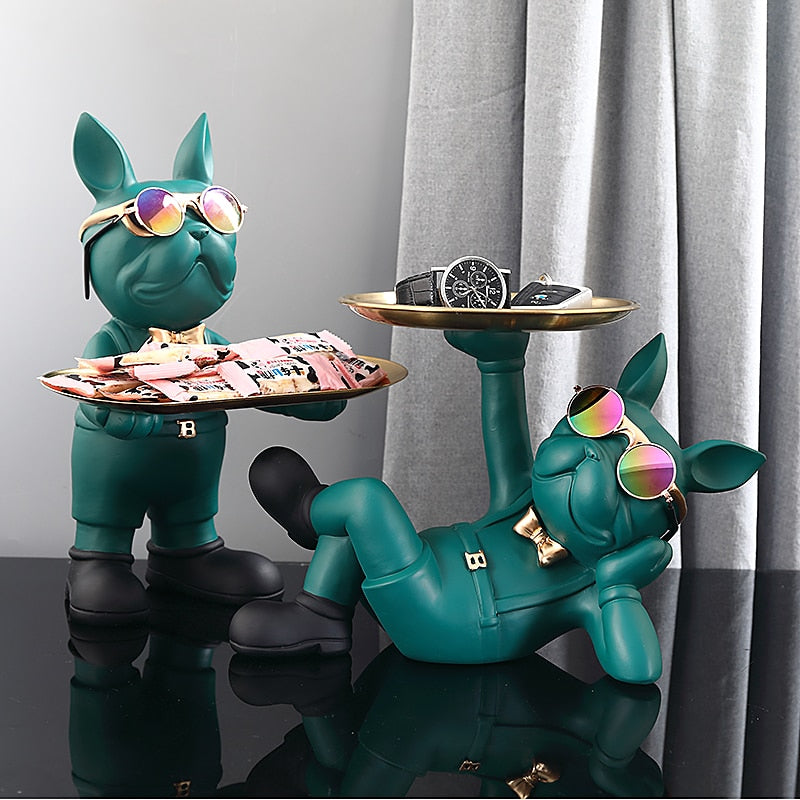 CORX Designs - Lying Bulldog Singe Tray Statue - Review
