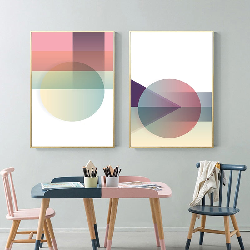 CORX Designs - Abstract Colorful Geometric Pattern Canvas Art - Review
