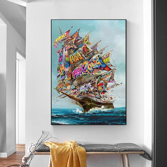 CORX Designs - Pirate Graffiti Ship Canvas Art - Review