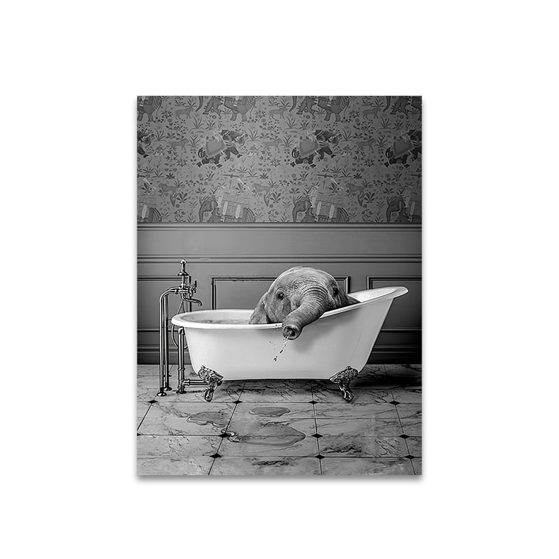 CORX Designs - Baby Elephant in Bathtub Canvas Art - Review