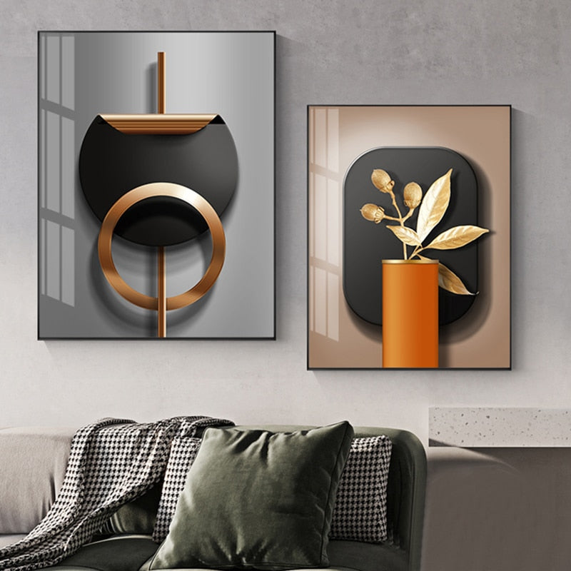 CORX Designs - Black Copper Geometric Canvas Art - Review