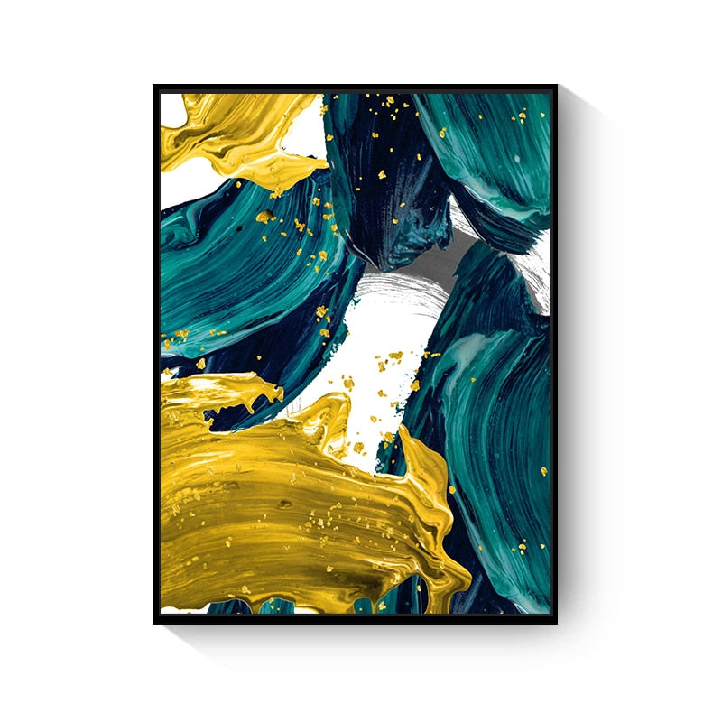 CORX Designs - Golden Blue Foil Nordic Canvas Art - Review