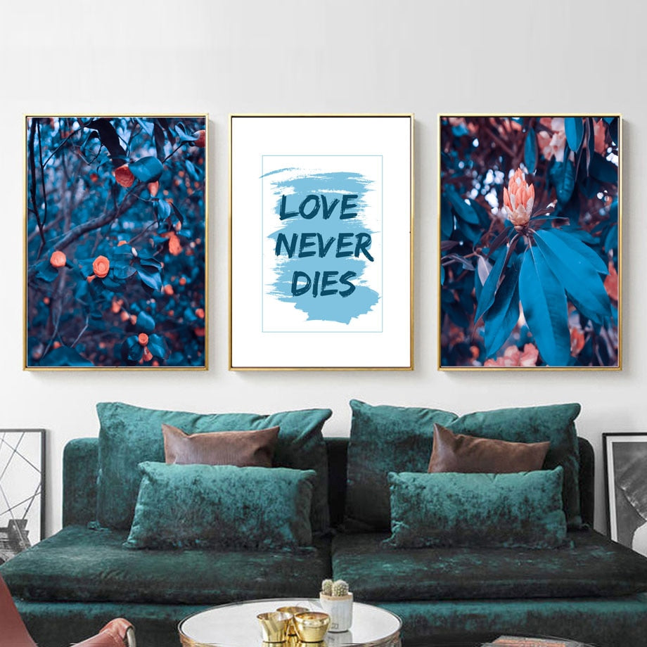 CORX Designs - Orange Flower Blue Leaf Canvas Art - Review