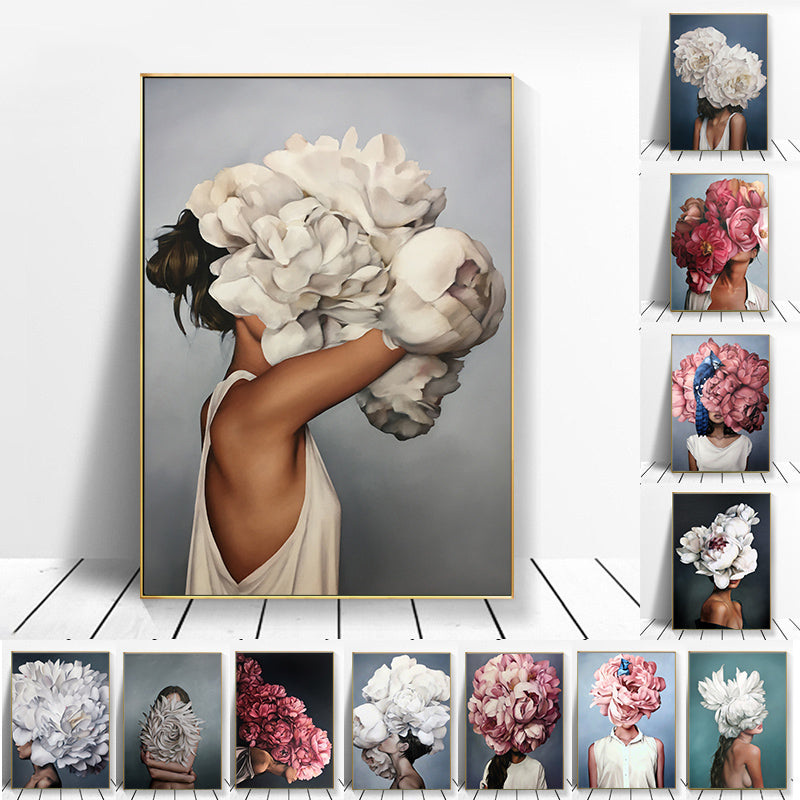 CORX Designs - Lady Head Flower Canvas Art - Review