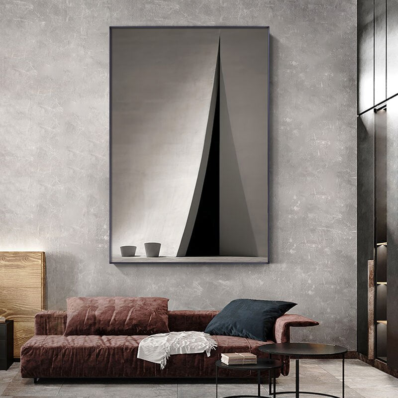 CORX Designs - Abstract Industrial Black White Building Canvas Art - Review