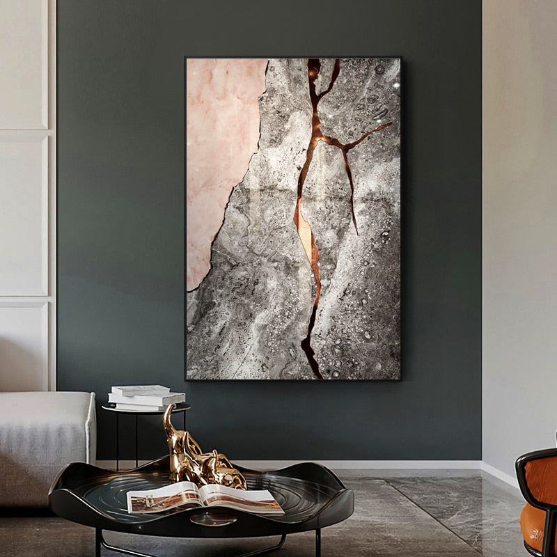 CORX Designs - Modern Stone Texture Lines Canvas Art - Review