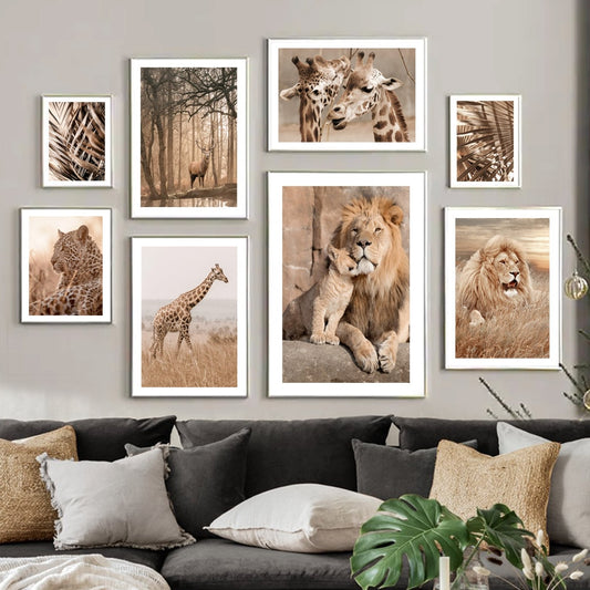 CORX Designs - Grassland Lion Tiger Leopard Fox Giraffe Canvas Art - Review