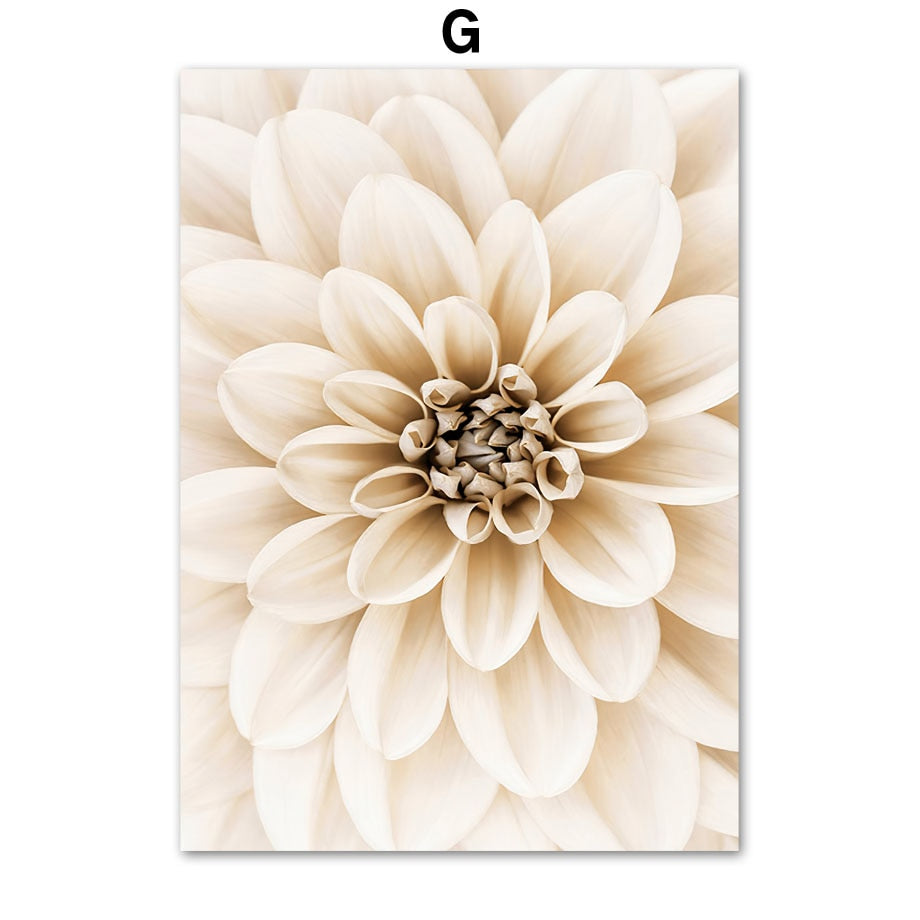 CORX Designs - Beige Floral Rose Dahlia Palm Leaf Book Canvas Art - Review