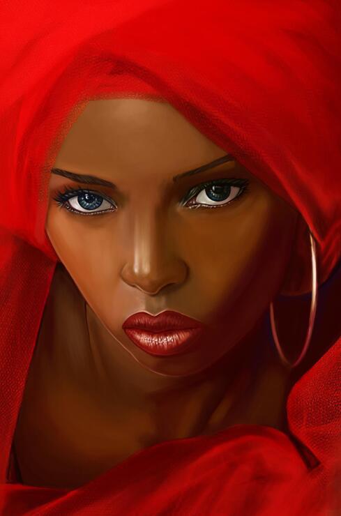 CORX Designs - Red scarf African Women Canvas Art - Review