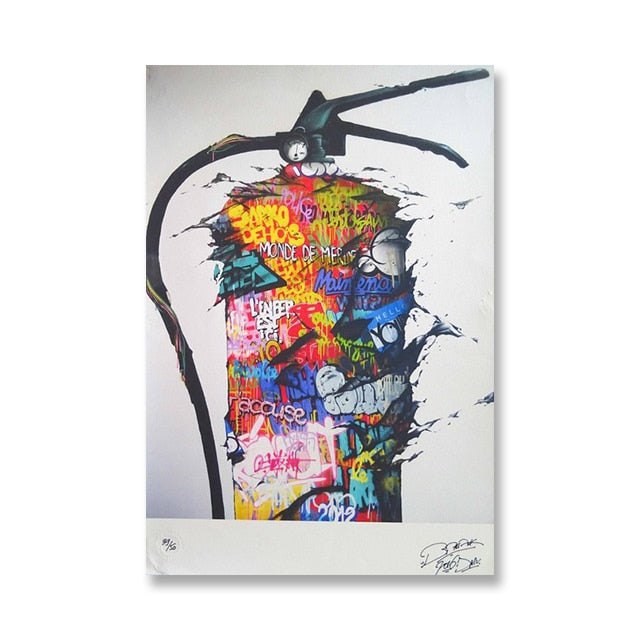 CORX Designs - Banksy Painting Street Graffiti Canvas Art - Review